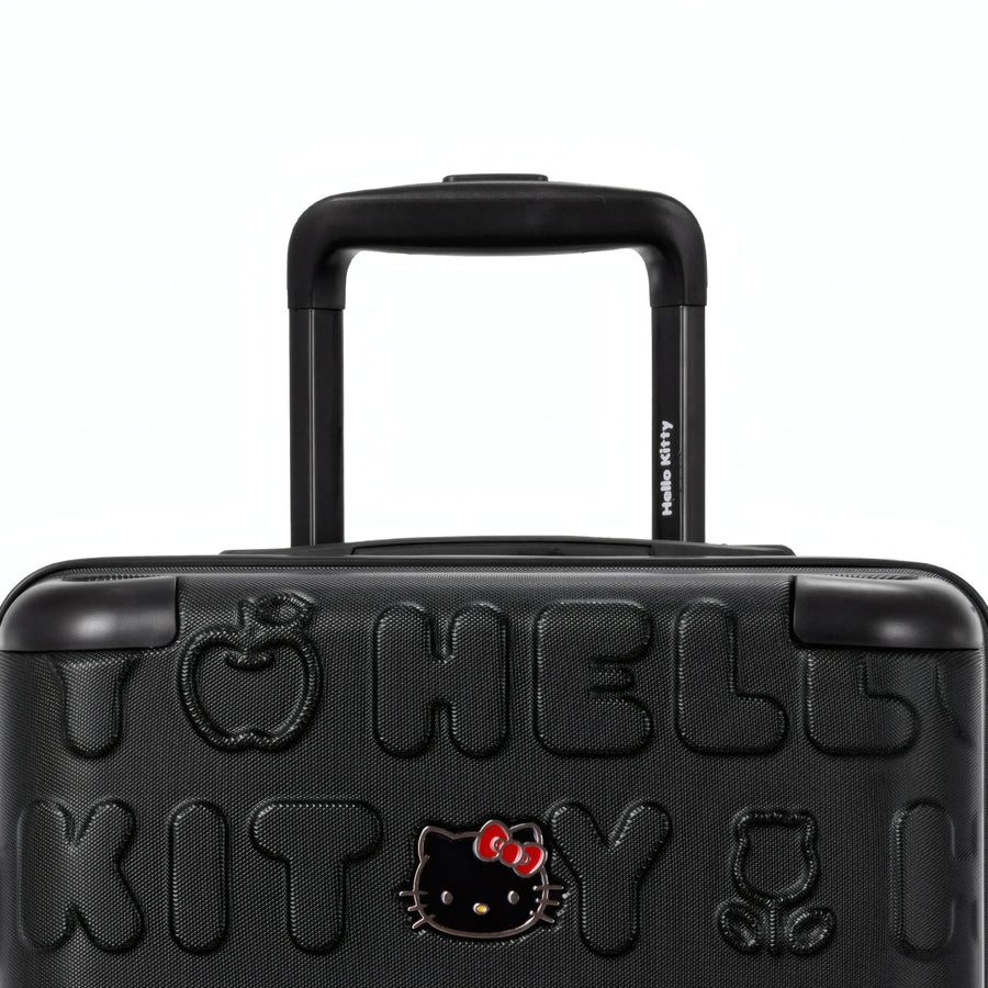Set de 3 valises Hello Kitty Kuririn Noir, détail poignée télescopique