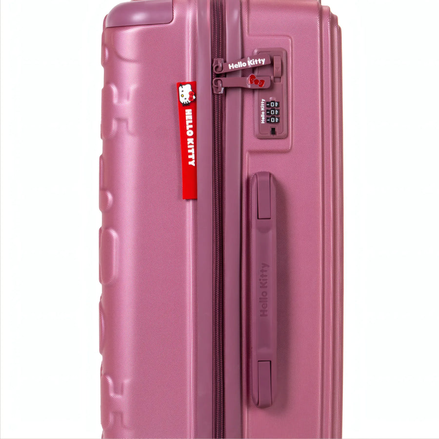 Set de 3 valises Hello Kitty Kuririn Rose, détail cadenas à combinaison
