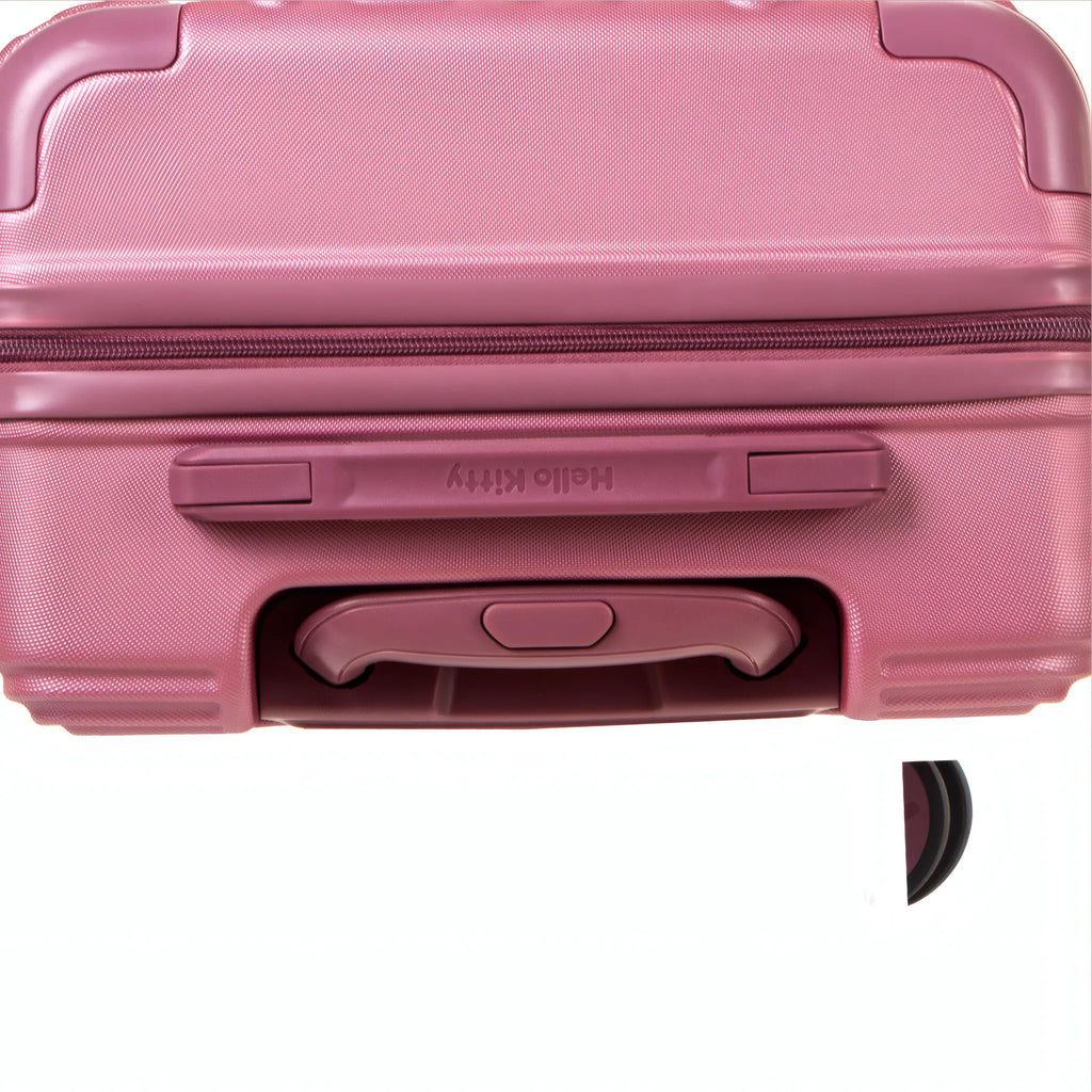 Set de 3 valises Hello Kitty Kuririn Rose, détail poignée latérale et dessous