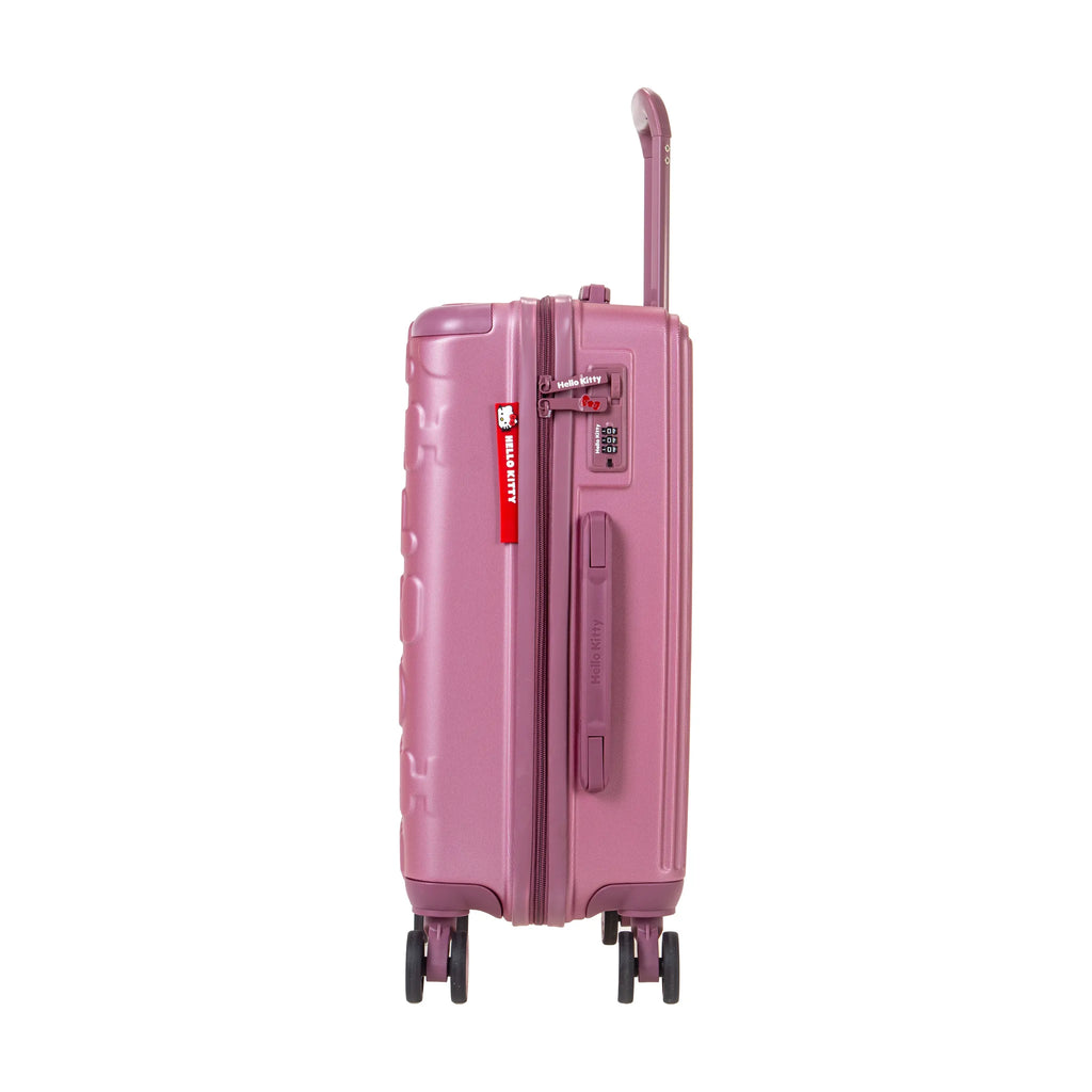 Set de 3 valises Hello Kitty Kuririn Rose, valise cabine S de côté