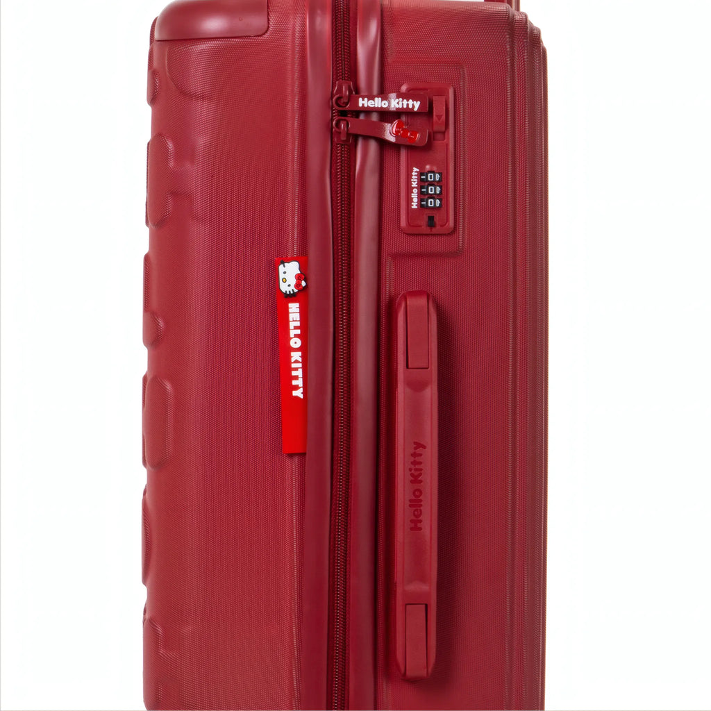 Set de 3 valises Hello Kitty Kuririn Rouge, détail cadenas à combinaison