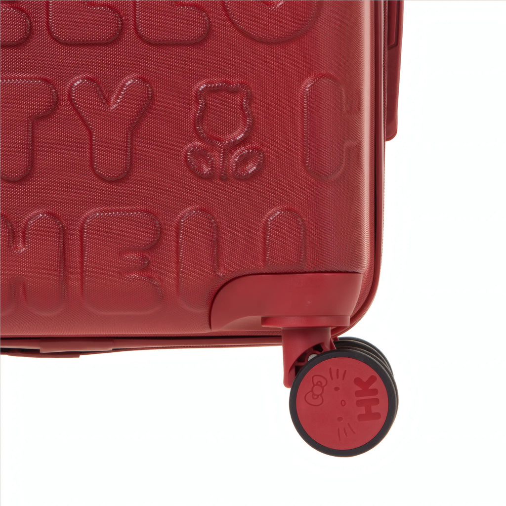 Set de 3 valises Hello Kitty Kuririn Rouge, détail roue double
