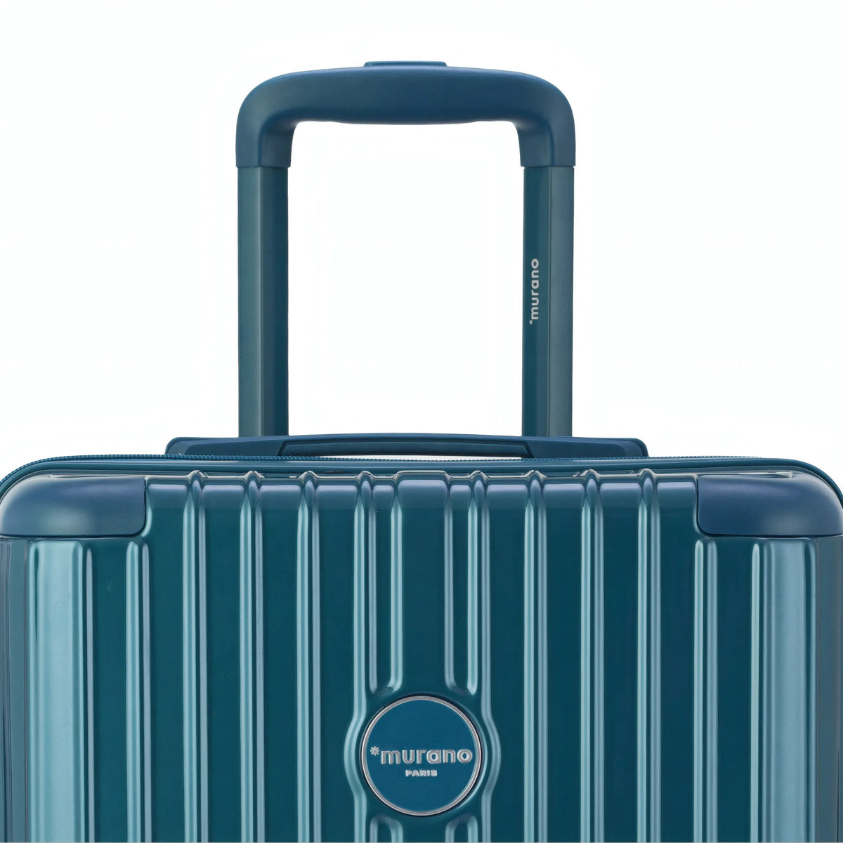 Valise Murano Rio Trunk L Bleu grisé, détail poignée télescopique