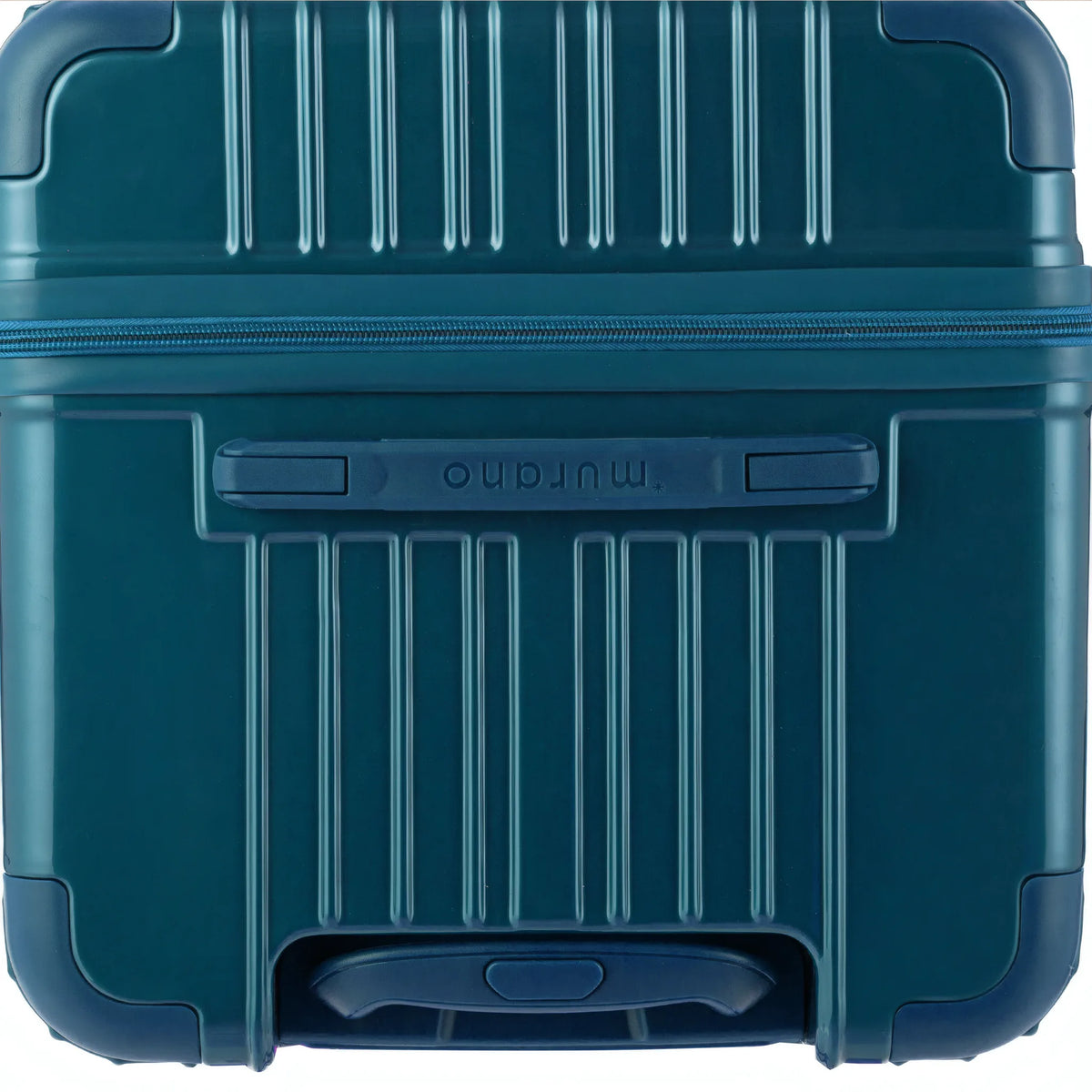 Murano Rio Trunk L suitcase, Grey-blue, side handle and underside detail