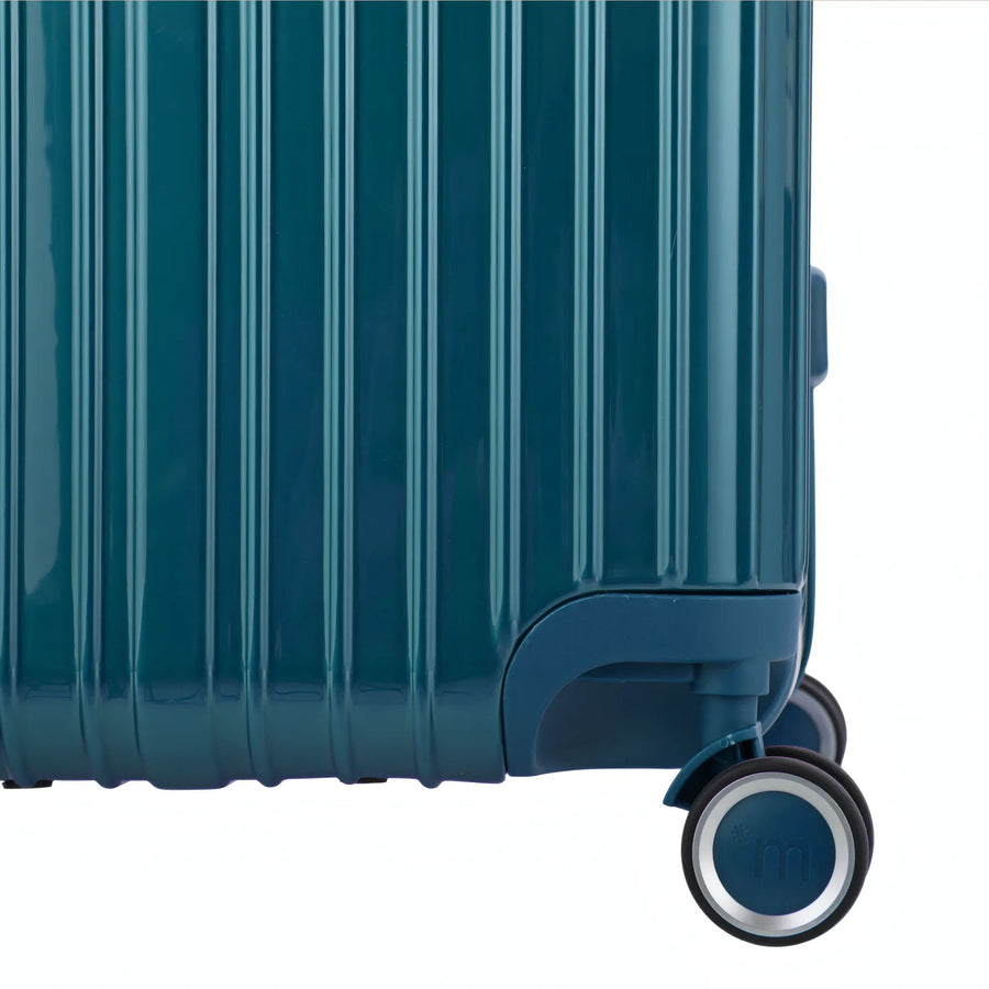 Valise Murano Rio Trunk L Bleu grisé, détail roue double