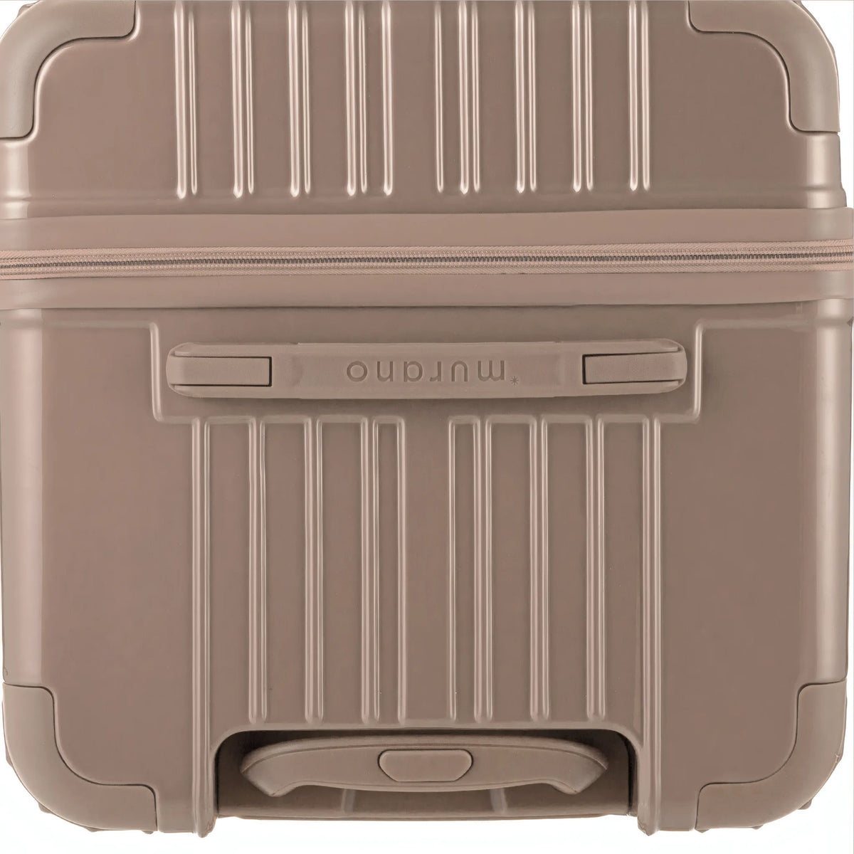 Valise Murano Rio Trunk L Champagne, détail poignée latérale et dessous