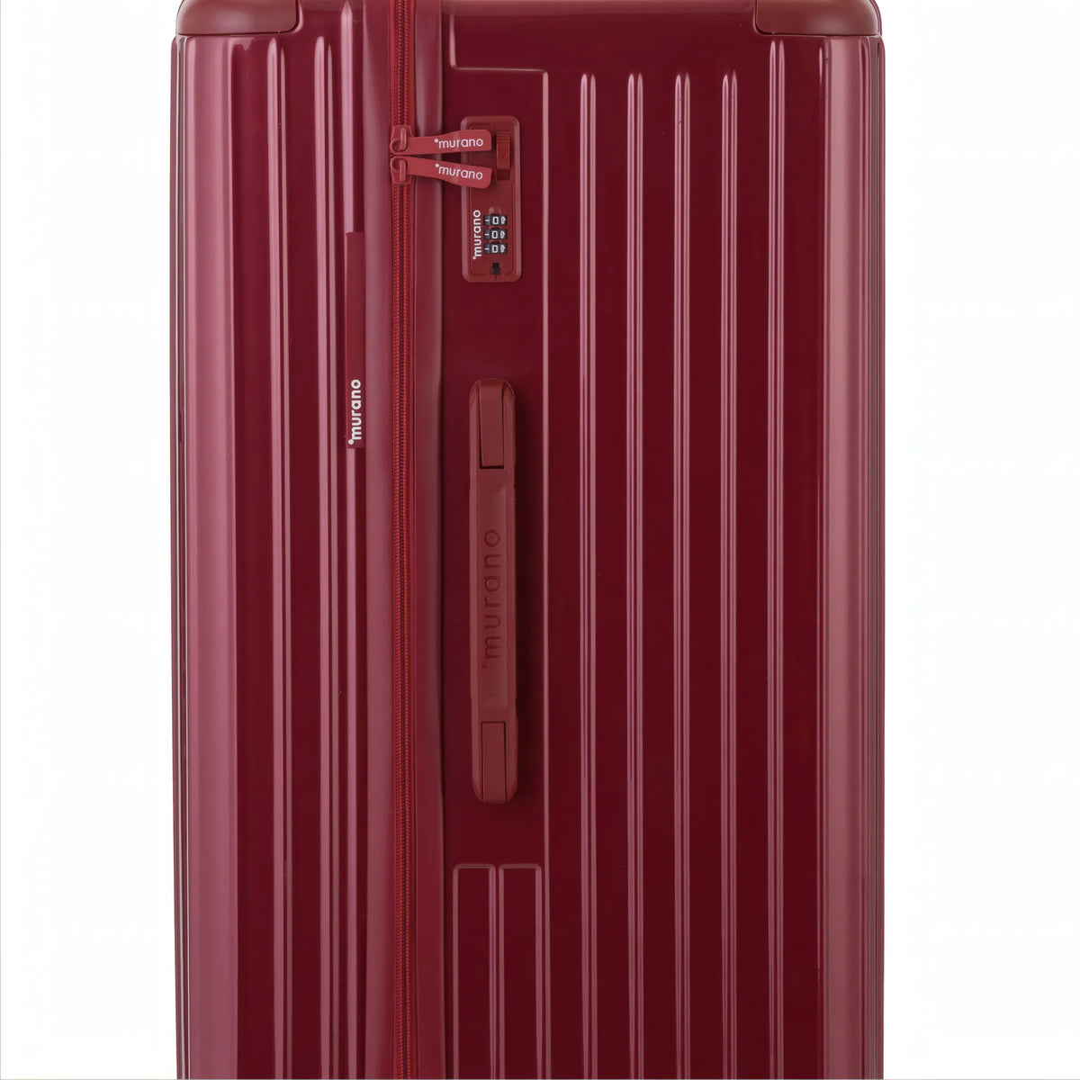 Valise Murano Rio Trunk L Rouge foncé, détail cadenas à combinaison