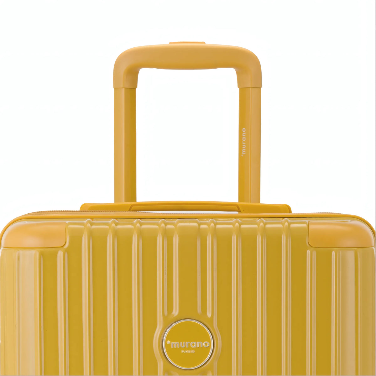 Valise Murano Rio Trunk L Jaune foncé, détail poignée télescopique