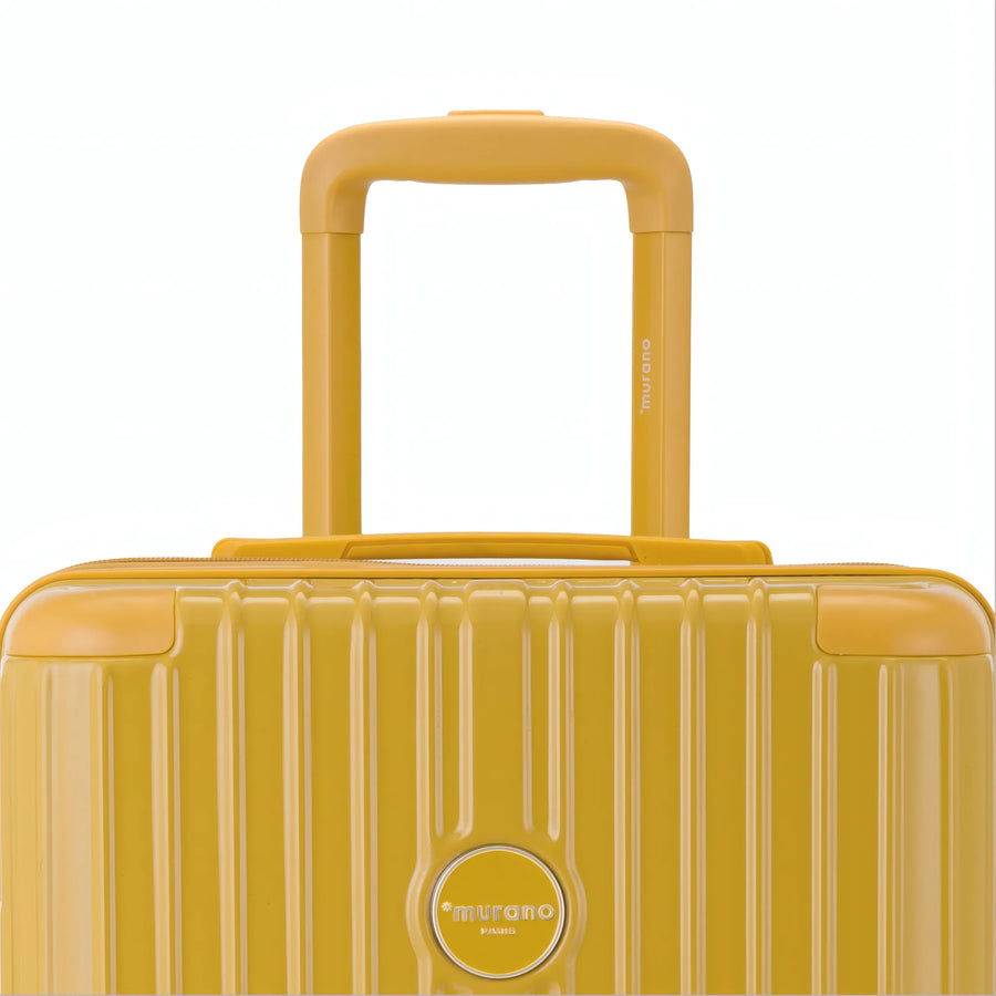 Valise Murano Rio Trunk L Jaune foncé, détail poignée télescopique