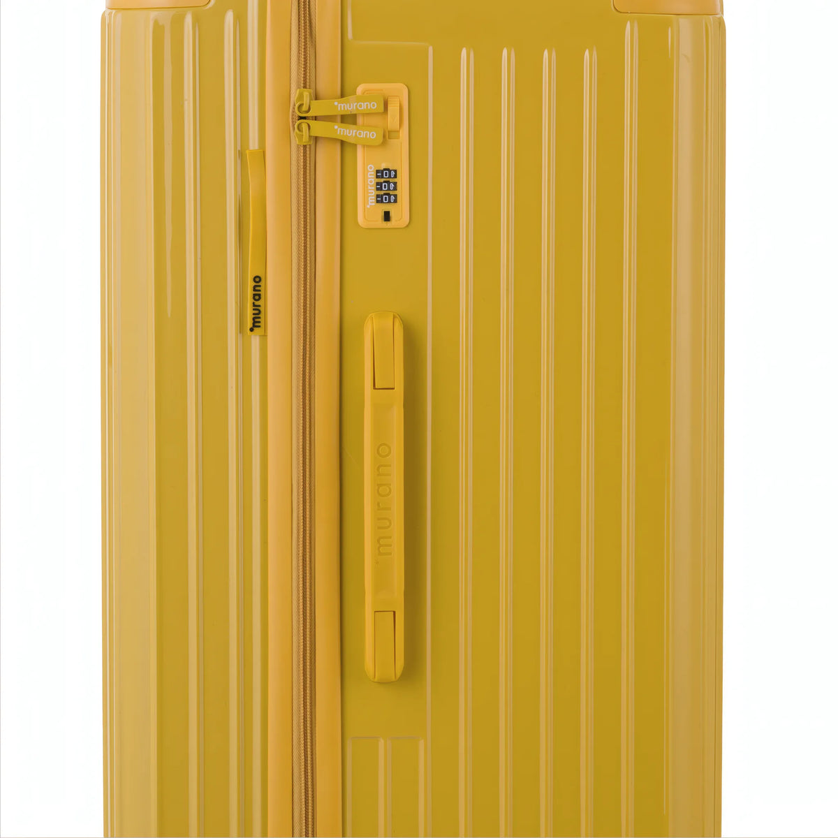 Valise Murano Rio Trunk L Jaune foncé, détail cadenas à combinaison