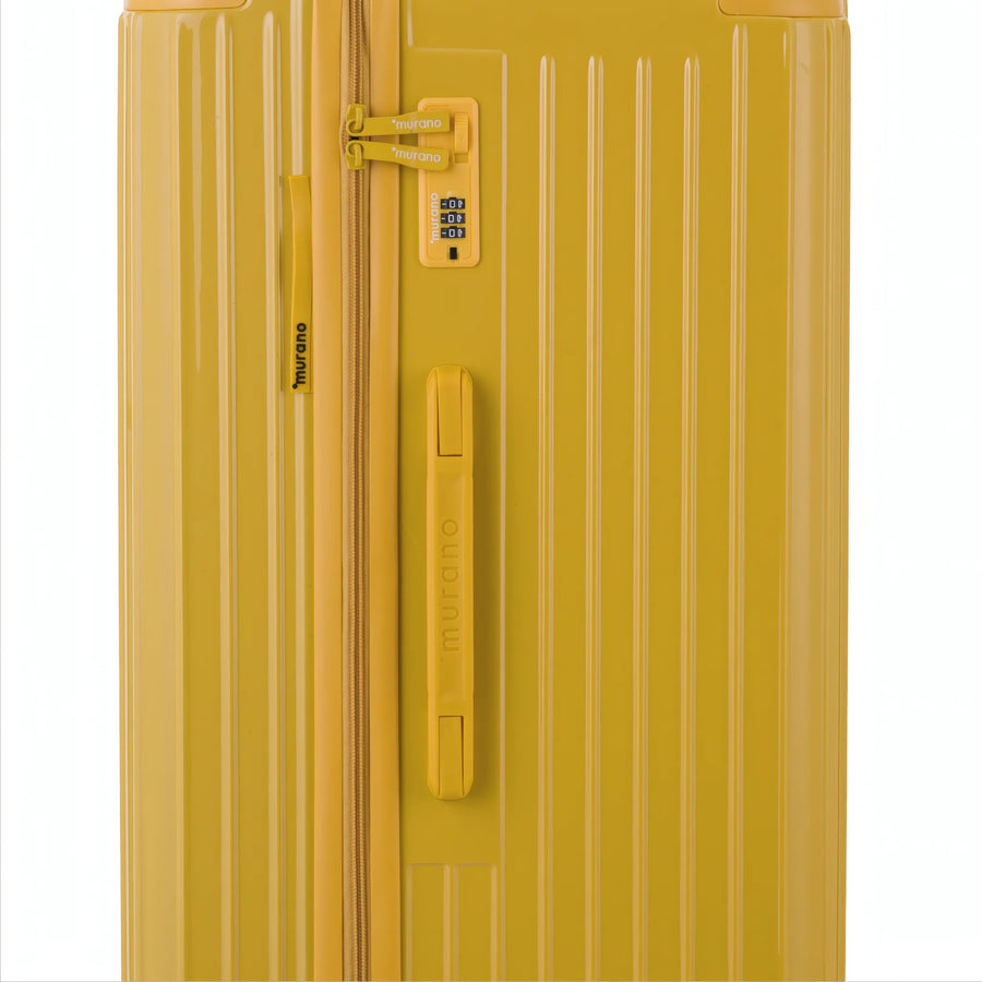Valise Murano Rio Trunk L Jaune foncé, détail cadenas à combinaison