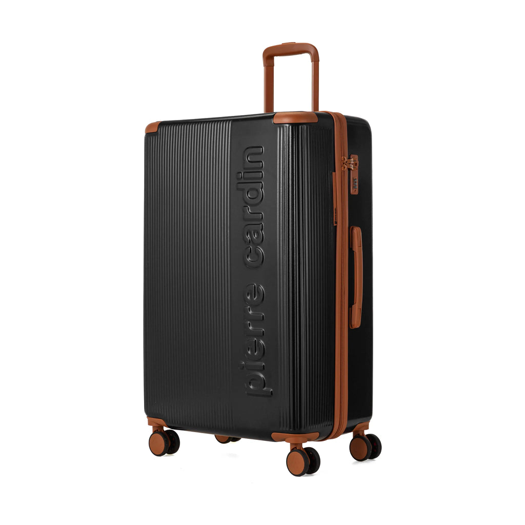 Set de 3 valises + 2 sacs Pierre Cardin Berlin Noir, valise de trois quarts