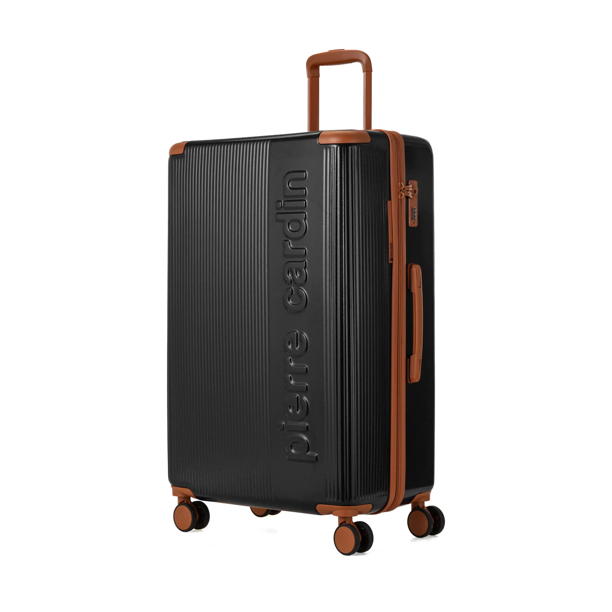 Set de 3 valises + 2 sacs Pierre Cardin Berlin Noir, valise de trois quarts