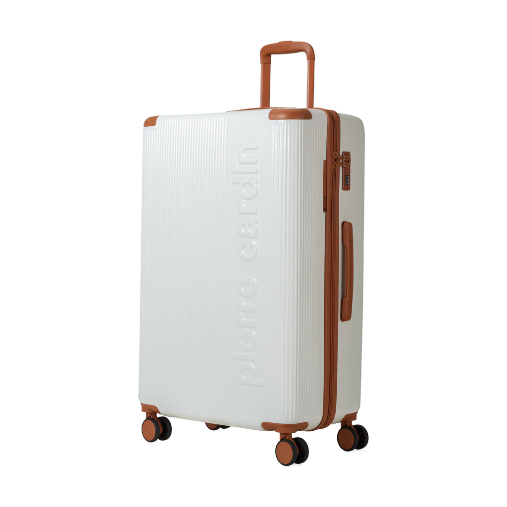 Set de 3 valises + 2 sacs Pierre Cardin Berlin Ivoire, valise de trois quarts
