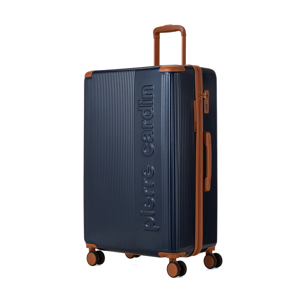 Set de 3 valises + 2 sacs Pierre Cardin Berlin Bleu marine, valise de trois quarts