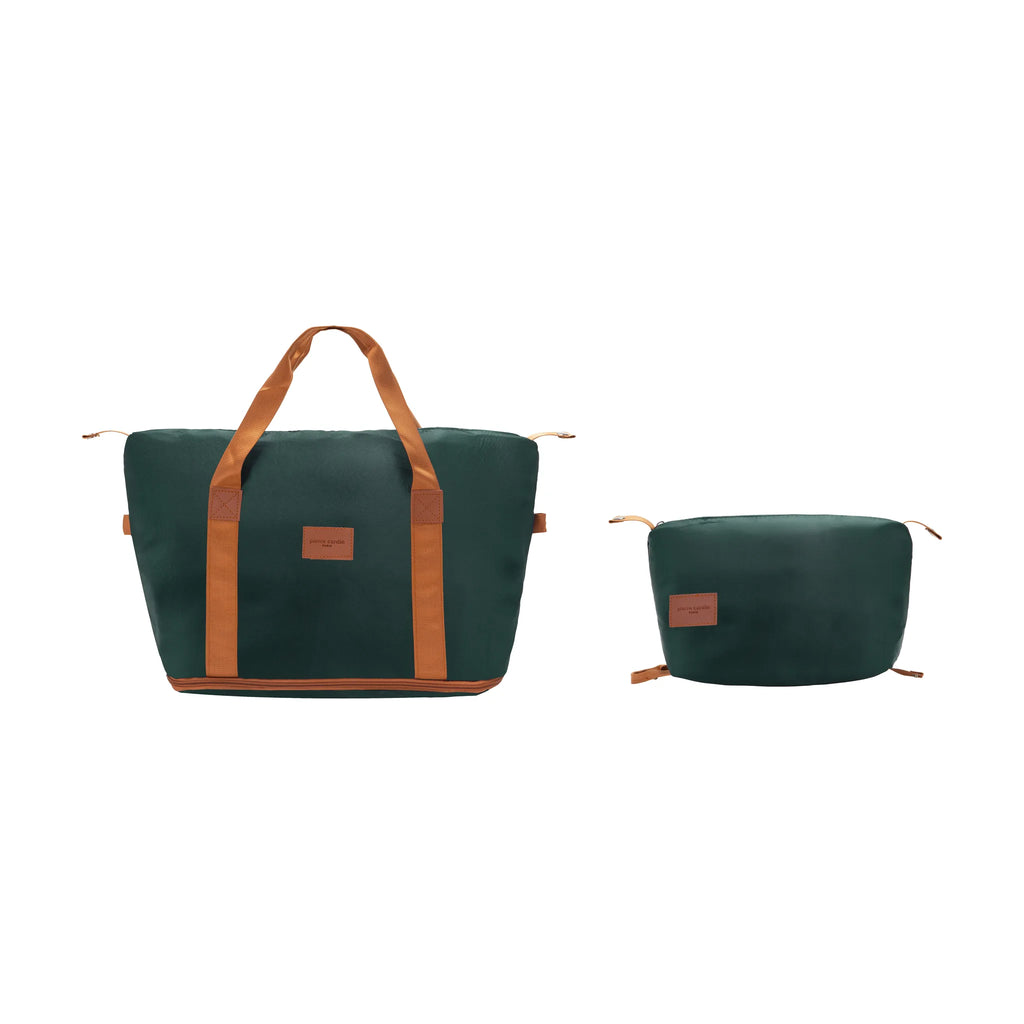 Set de 3 valises + 2 sacs Pierre Cardin Berlin Vert sapin, sac de voyage et trousse de toilette assortis