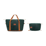 Set de 3 valises + 2 sacs Pierre Cardin Berlin Vert sapin, sac de voyage et trousse de toilette assortis