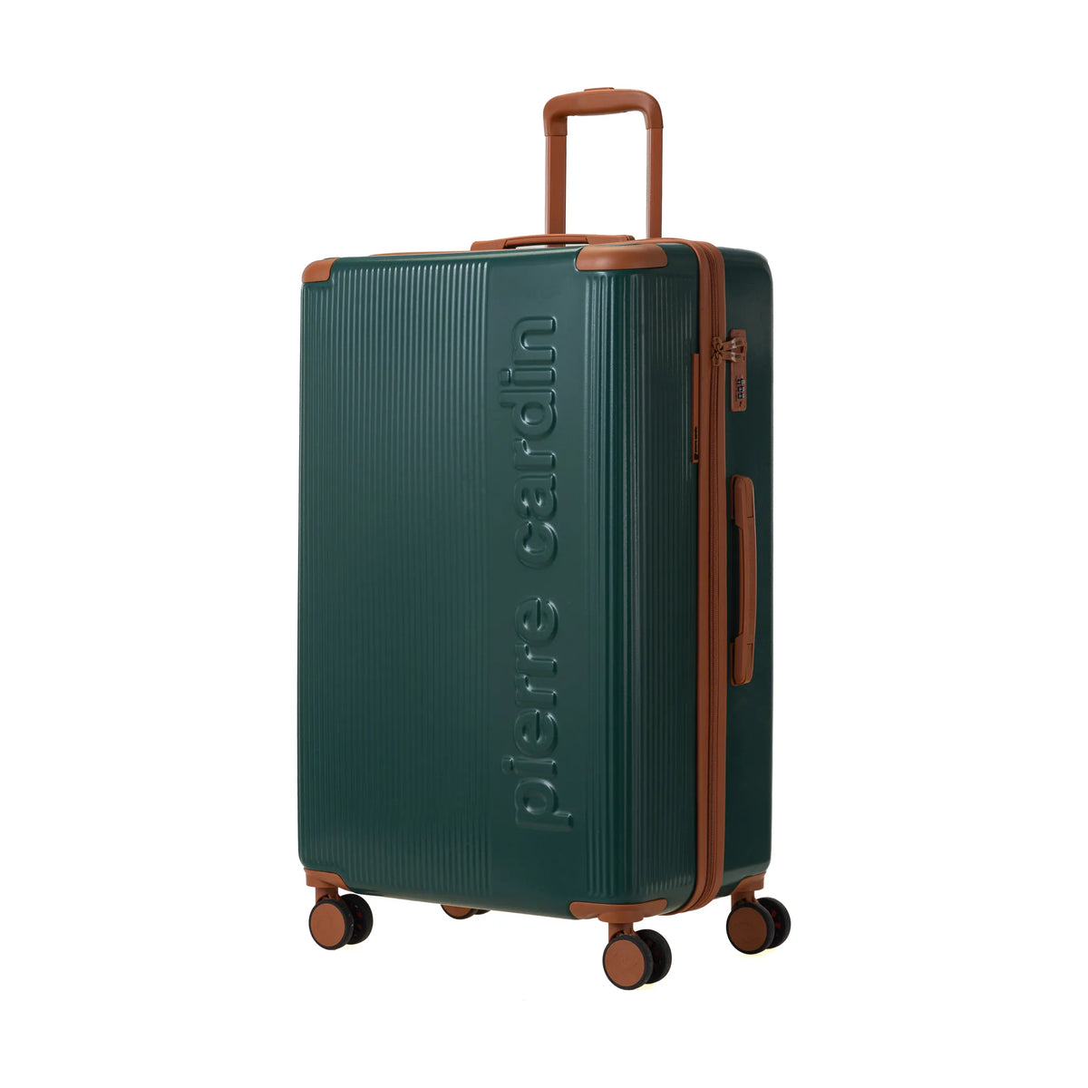 Set de 3 valises + 2 sacs Pierre Cardin Berlin Vert sapin, valise de trois quarts