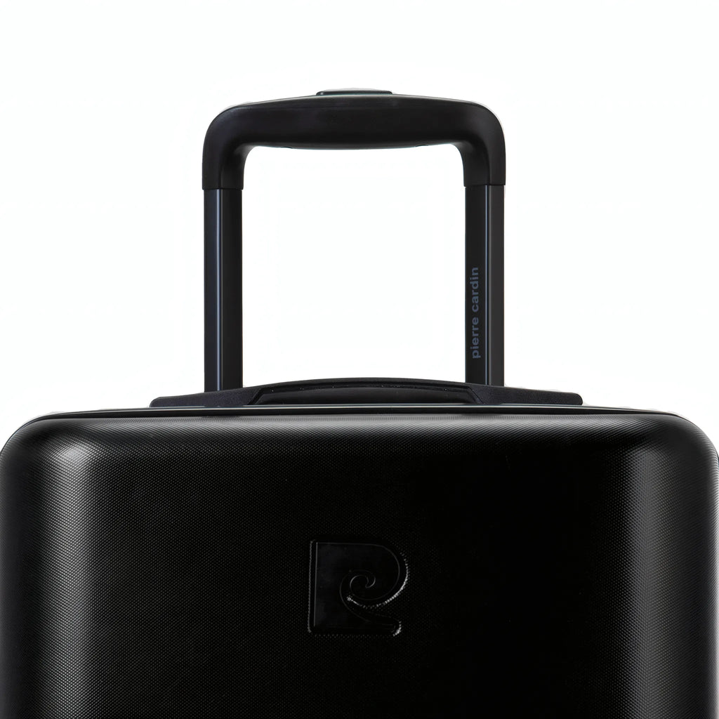 Set de 2 valises Pierre Cardin Intense Noir, détail poignée télescopique