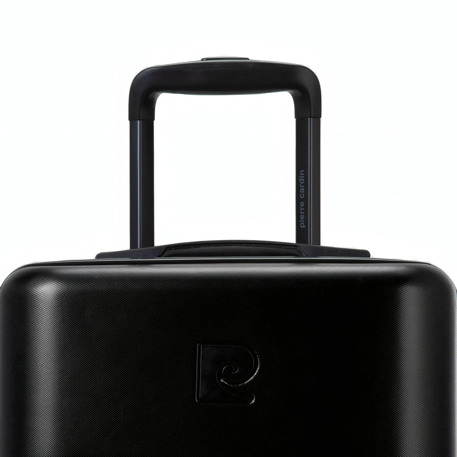 Set de 2 valises Pierre Cardin Intense Noir, détail poignée télescopique