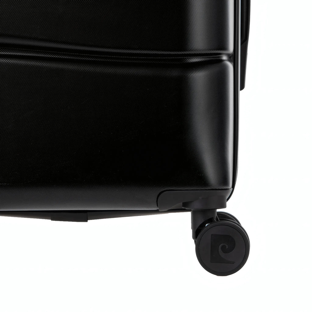 Set de 2 valises Pierre Cardin Intense Noir, détail roue double
