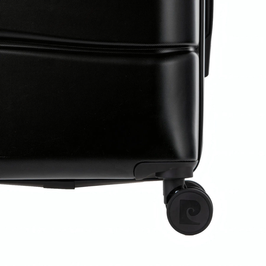 Set de 2 valises Pierre Cardin Intense Noir, détail roue double