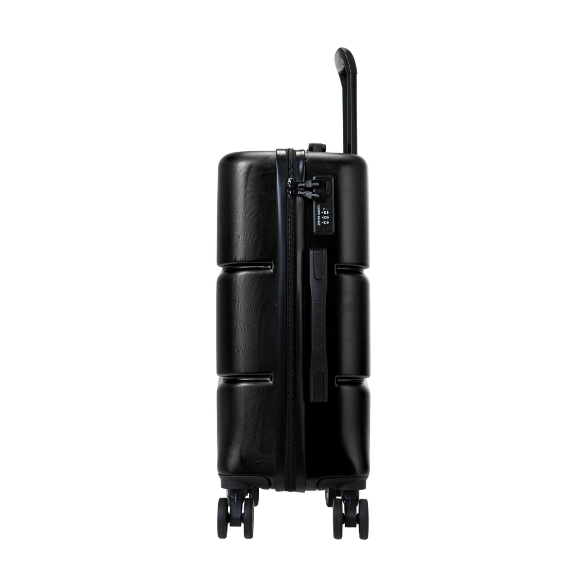 Set de 2 valises Pierre Cardin Intense Noir, valise cabine S de côté