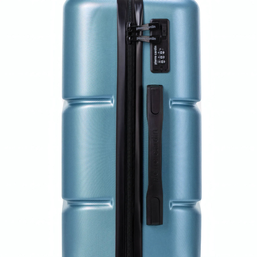 Set de 2 valises Pierre Cardin Intense Bleu grisé, détail cadenas à combinaison