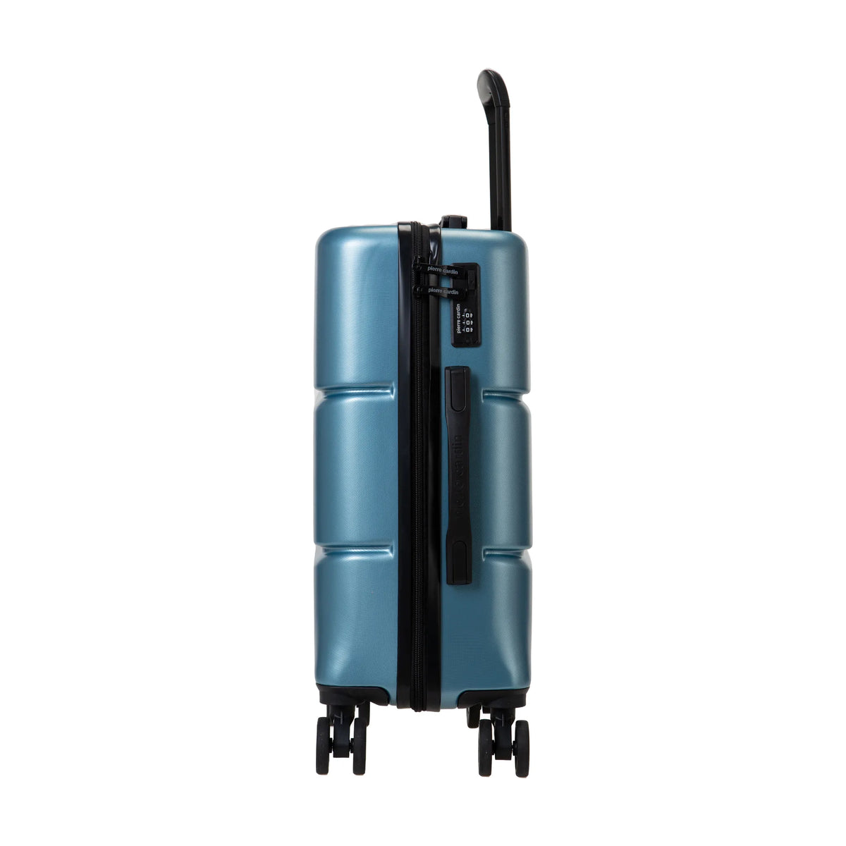 Set de 2 valises Pierre Cardin Intense Bleu grisé, valise cabine S de côté