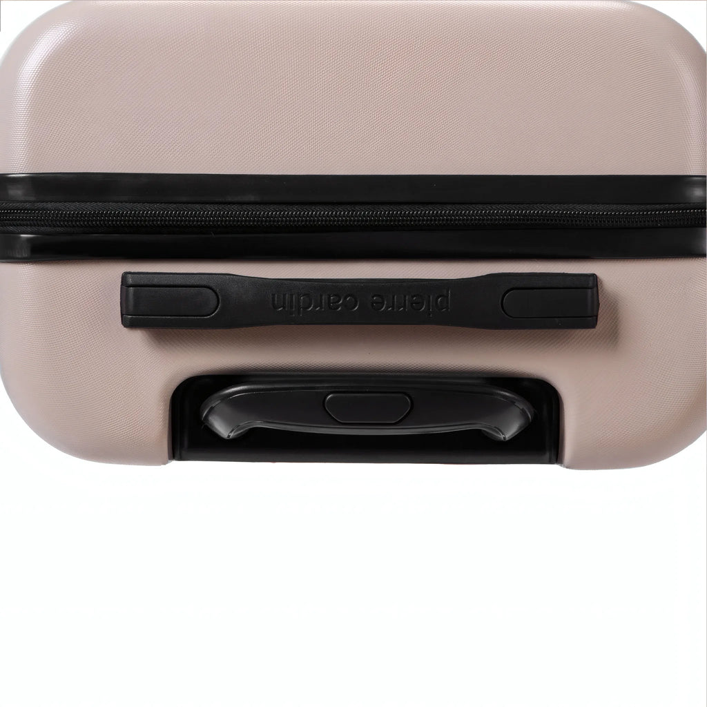 Set de 2 valises Pierre Cardin Intense Champagne, détail poignée latérale et dessous