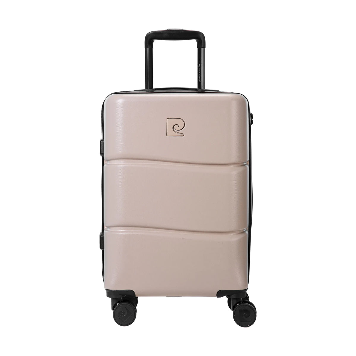 Set de 2 valises Pierre Cardin Intense Champagne, valise cabine S de face