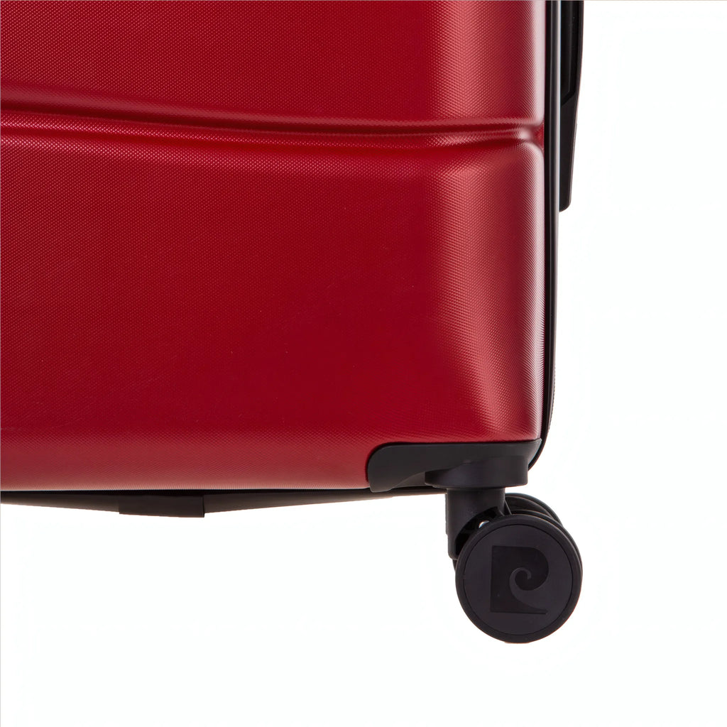 Set de 2 valises Pierre Cardin Intense Rouge foncé, détail roue double