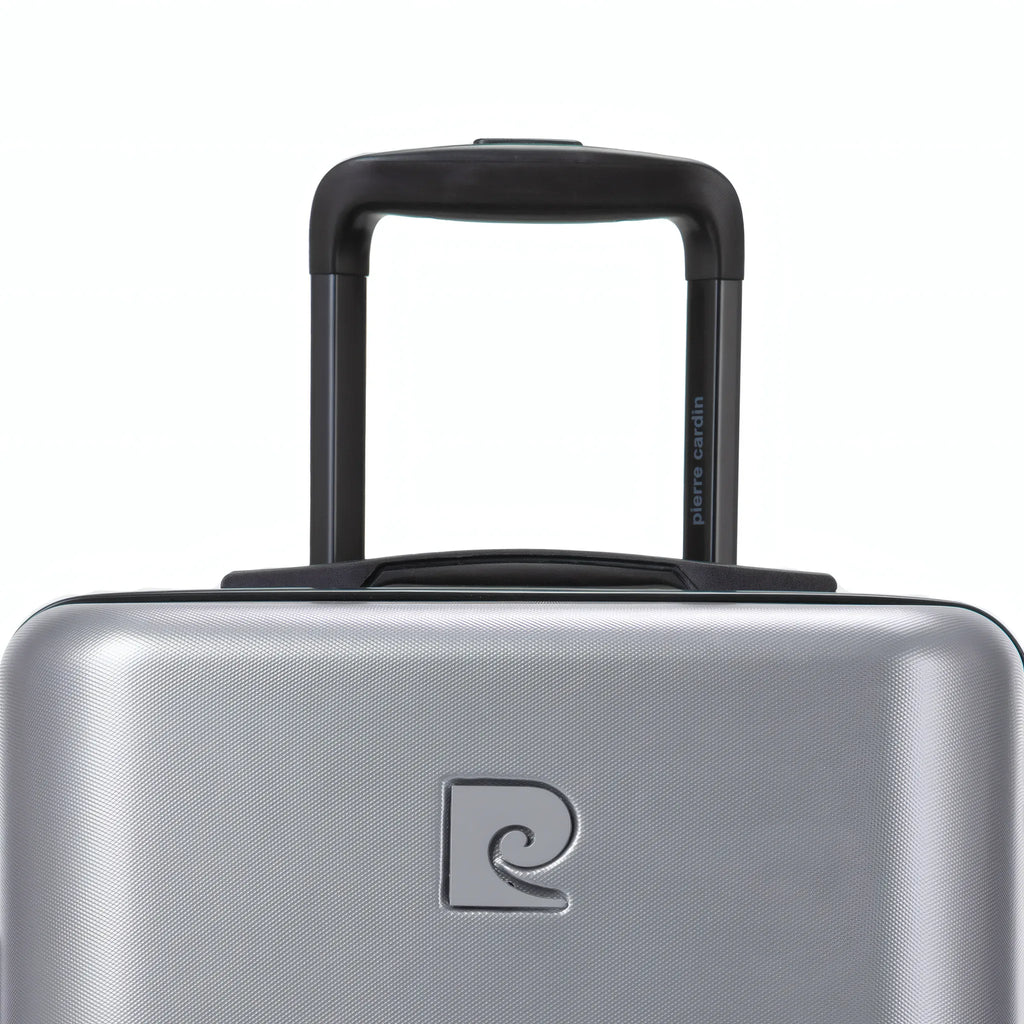 Set de 2 valises Pierre Cardin Intense Argent, détail poignée télescopique