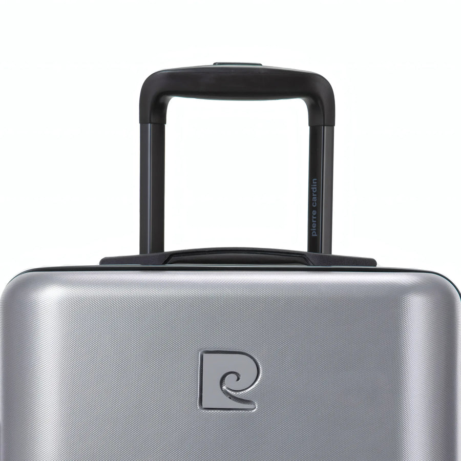 Set de 2 valises Pierre Cardin Intense Argent, détail poignée télescopique