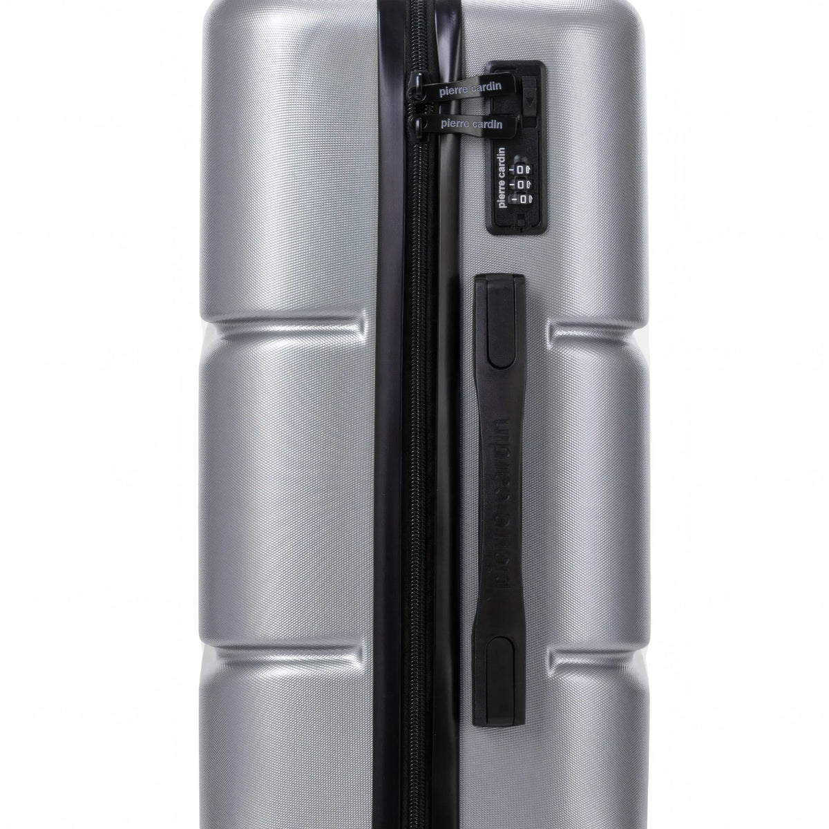 Set de 2 valises Pierre Cardin Intense Argent, détail cadenas à combinaison