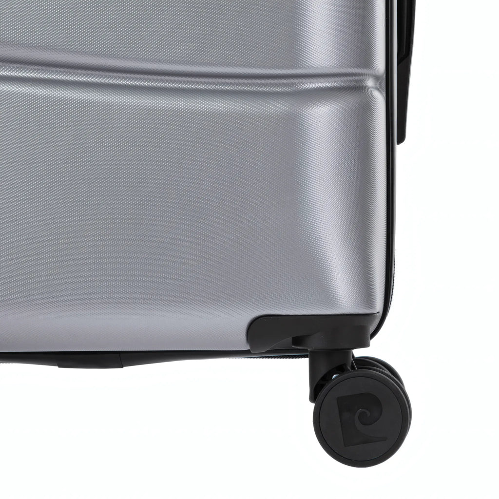 Set de 2 valises Pierre Cardin Intense Argent, détail roue double