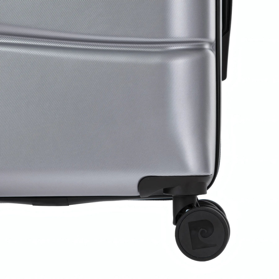 Set de 2 valises Pierre Cardin Intense Argent, détail roue double