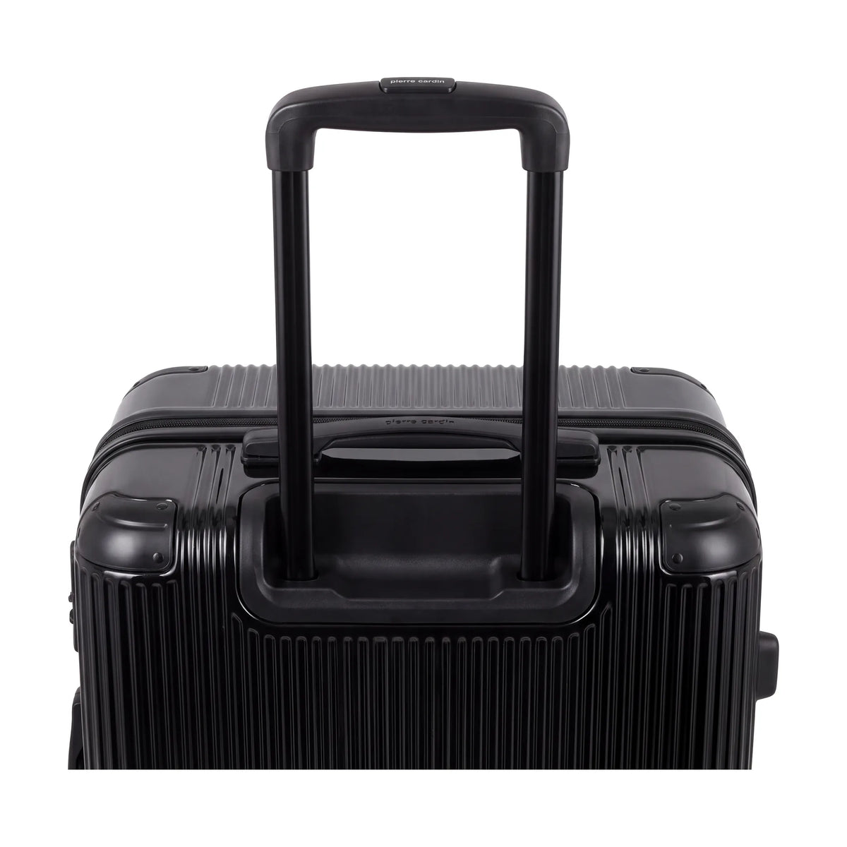 Set de 4 valises Pierre Cardin Berlin Noir, détail poignée télescopique