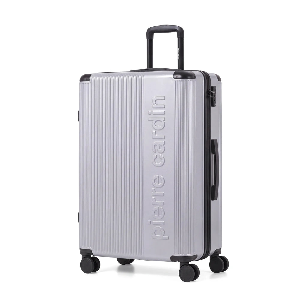 Set de 4 valises Pierre Cardin Berlin Argent, valise de trois quarts