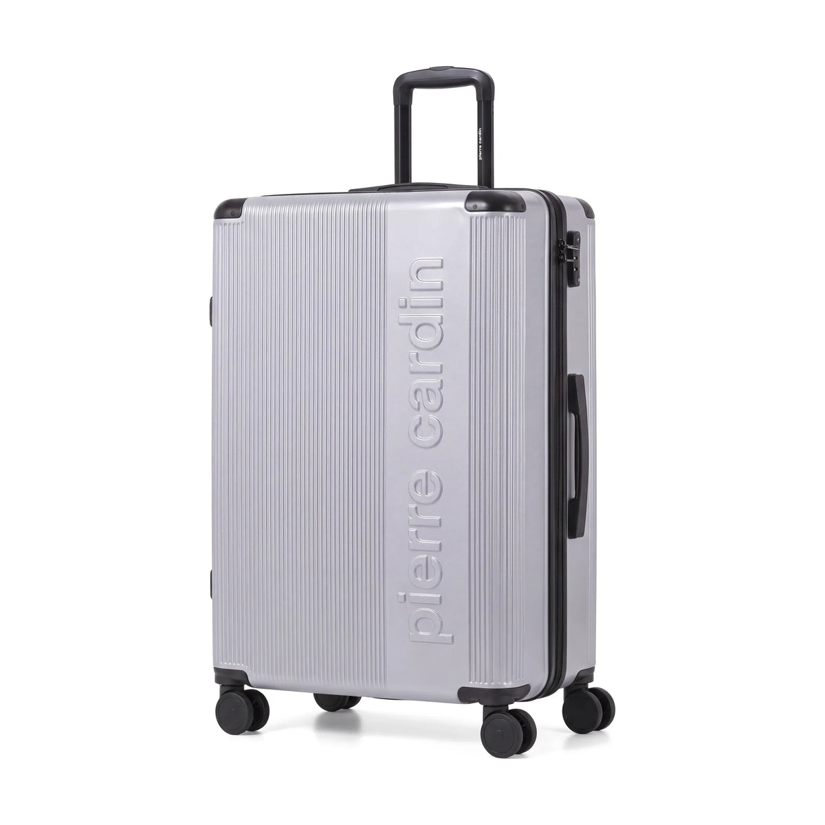Set de 4 valises Pierre Cardin Berlin Argent, valise de trois quarts