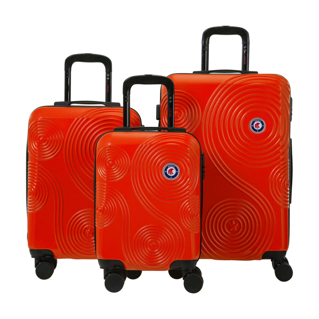 Set de 3 valises Rafale GPS Orange, vue de trois quarts du lot
