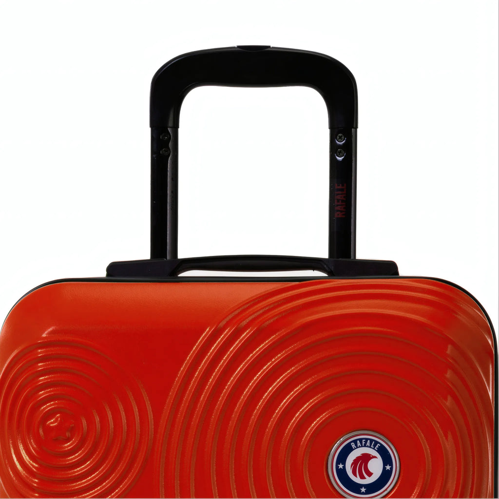 Set de 3 valises Rafale GPS Orange, détail poignée télescopique