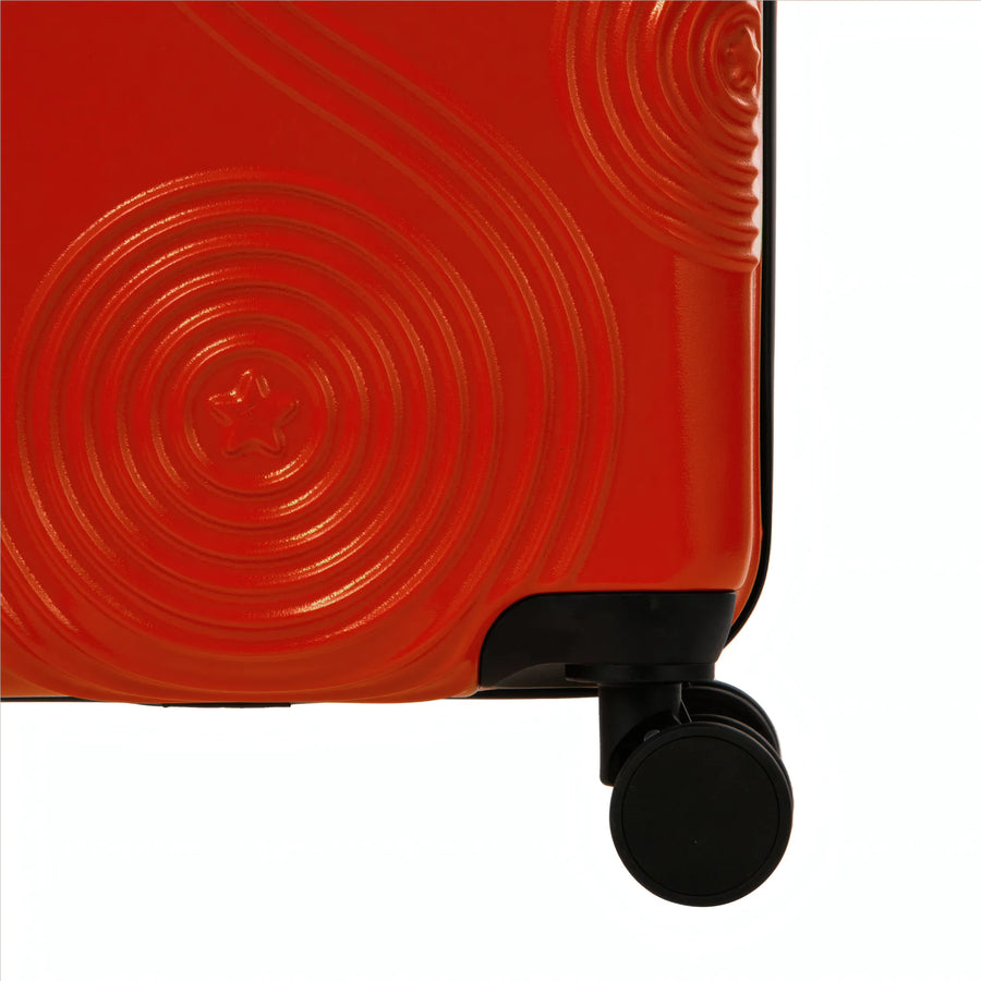 Set de 3 valises Rafale GPS Orange, détail roue double