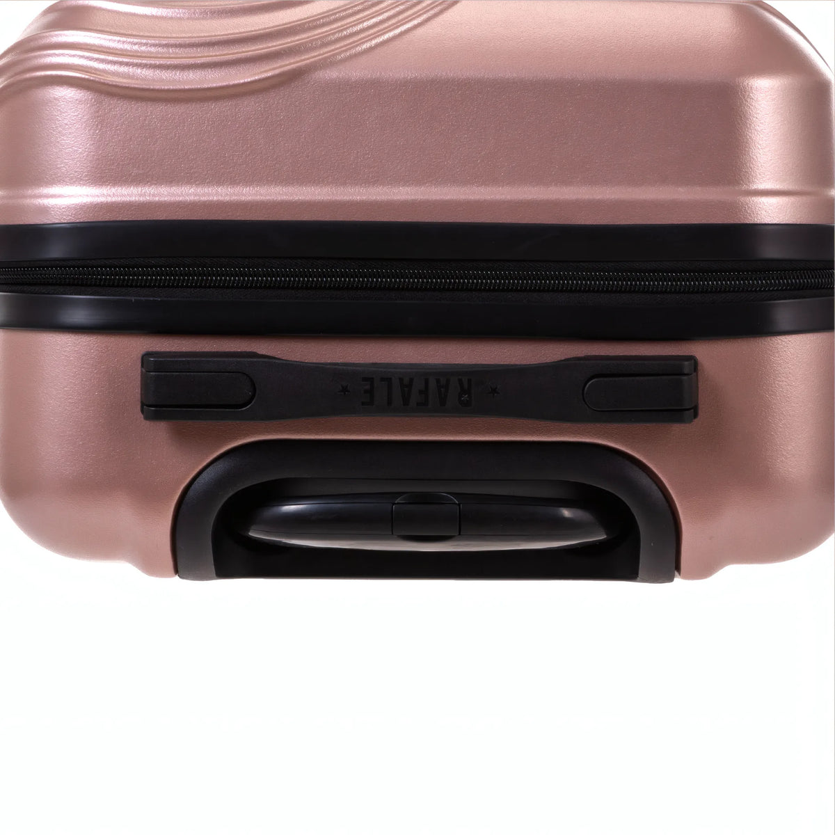 Set de 3 valises Rafale GPS Rose doré, détail poignée latérale et dessous