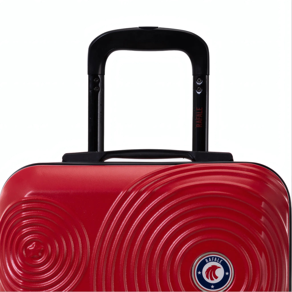 Set de 3 valises Rafale GPS Rouge, détail poignée télescopique