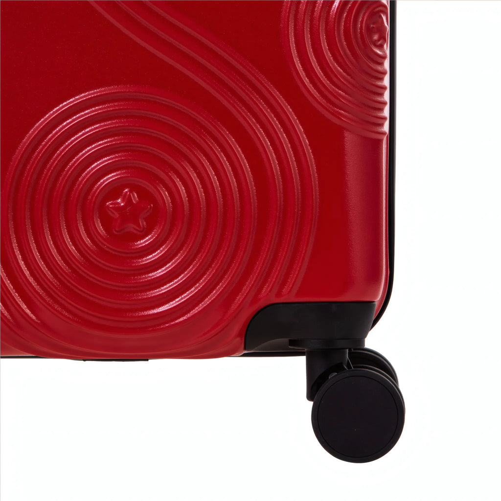 Set de 3 valises Rafale GPS Rouge, détail roue double