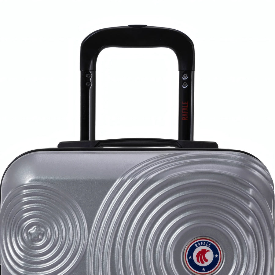 Set de 3 valises Rafale GPS Argent, détail poignée télescopique