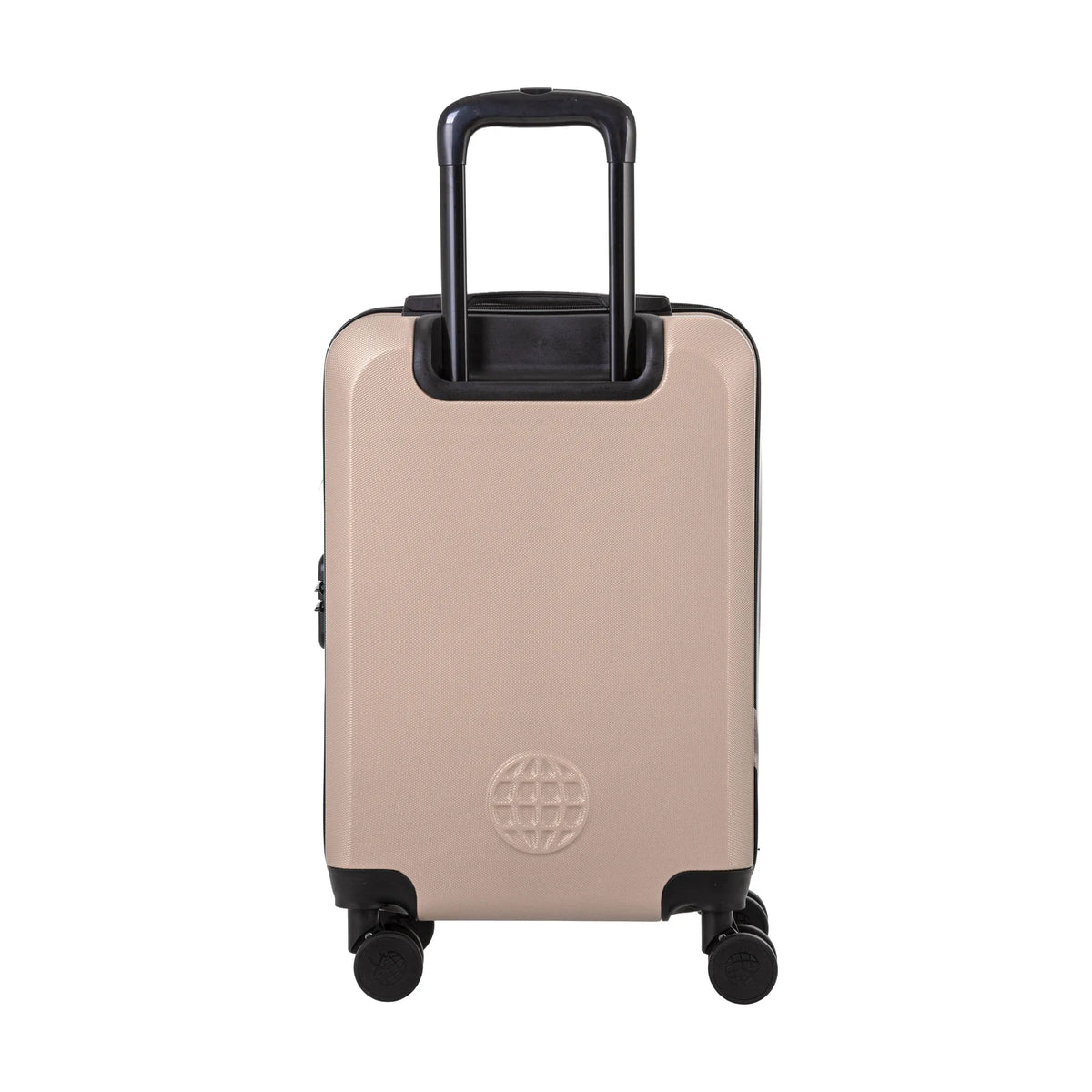 Set de 2 valises Travel World ACA Champagne, valise cabine S de dos