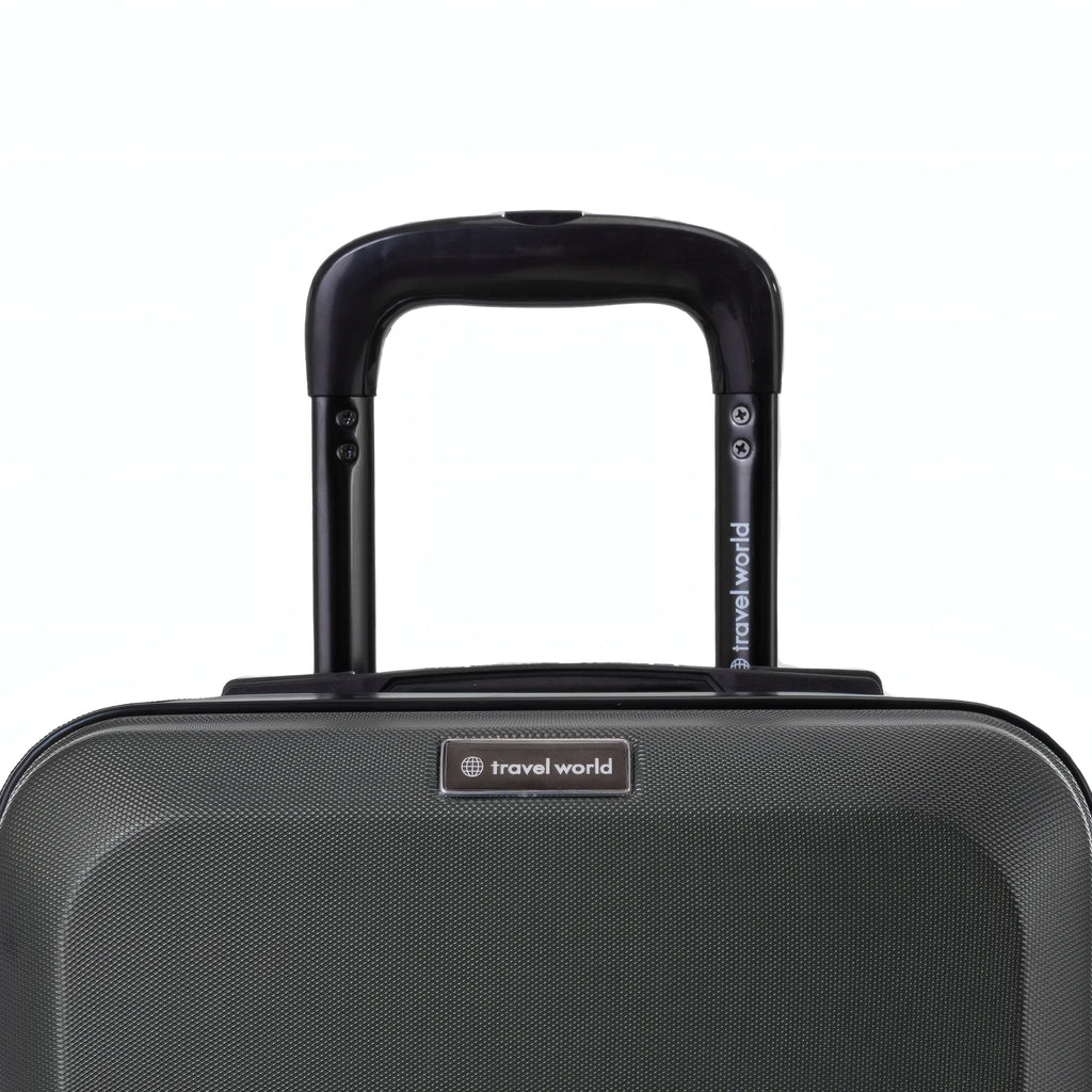 Set de 2 valises Travel World ACA Gris foncé, détail poignée télescopique