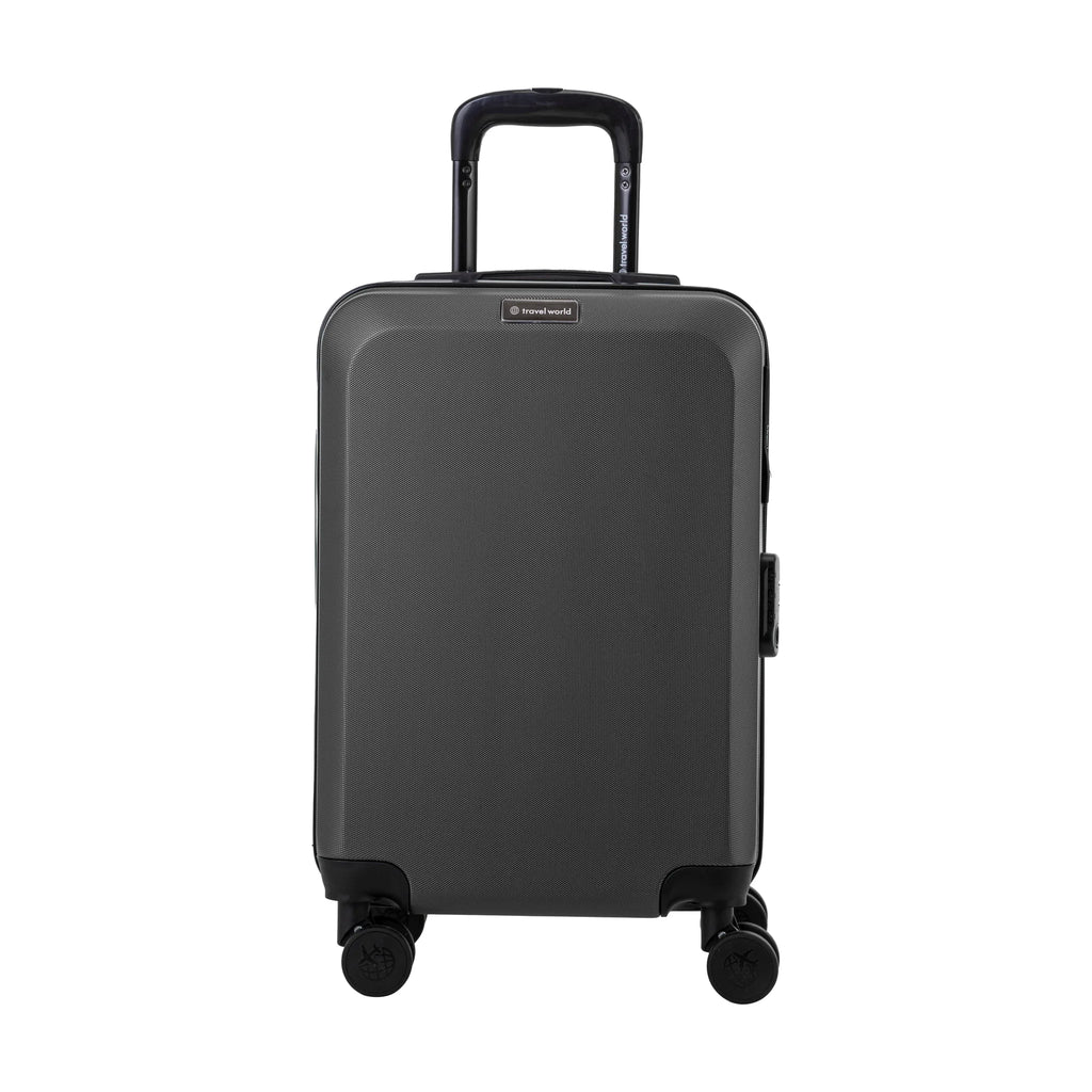 Set de 2 valises Travel World ACA Gris foncé, valise cabine S de face